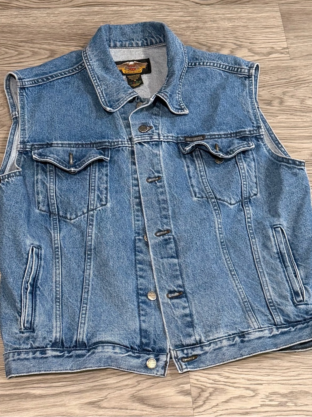 Harley-Davidson Light Blue Denim Men's Vest